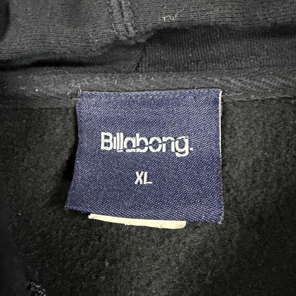 Vintage Billabong Hoodie Mens XL Black Big Graphic Fill Zip Y2K Surf Skate - Picture 3 of 7